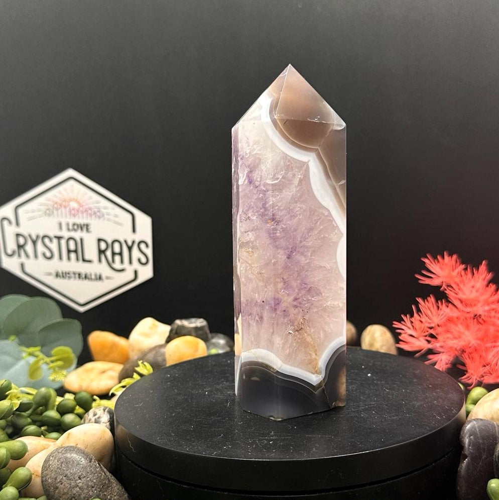 Amethyst + Agate Tower