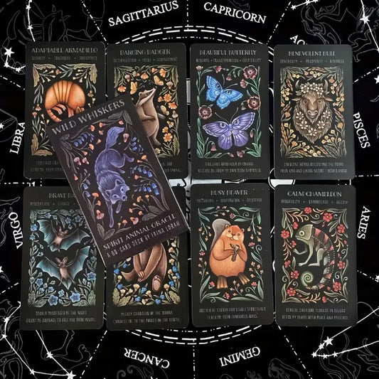 🐾✨ Visionary Wild Whiskers Spirit Animal Tarot Cards