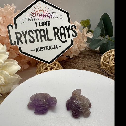 Amethyst ~ Mini Turtle carvings