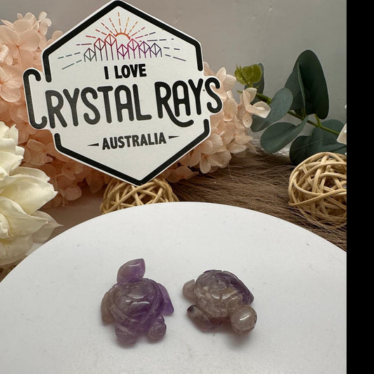 Amethyst ~ Mini Turtle carvings