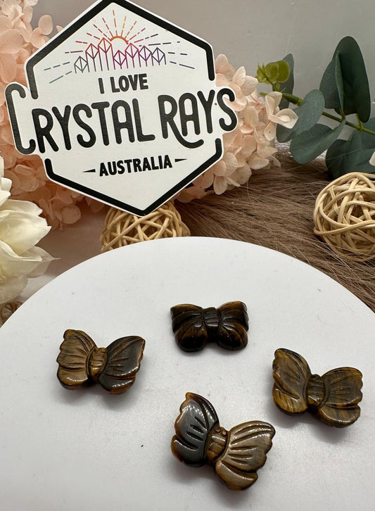 Tigers Eye ~ Mini Butterfly carvings