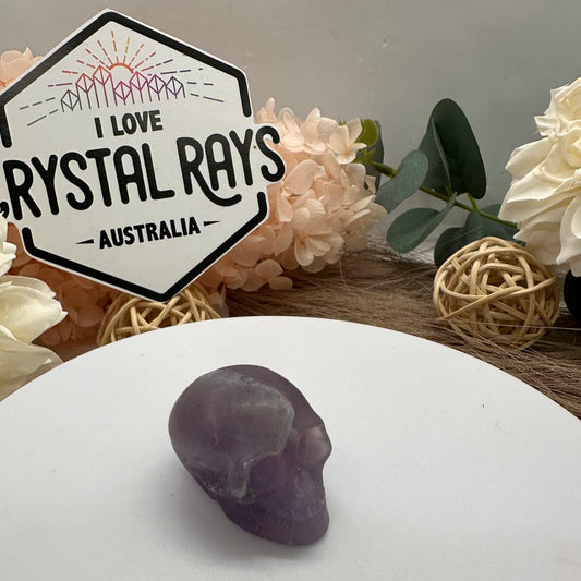 Amethyst ~ Small Skull Carving