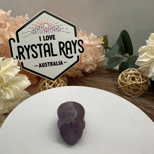 Amethyst ~ Small Skull Carving