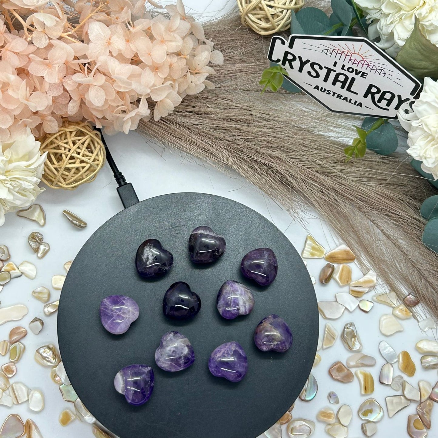 Dream Amethyst Hearts
