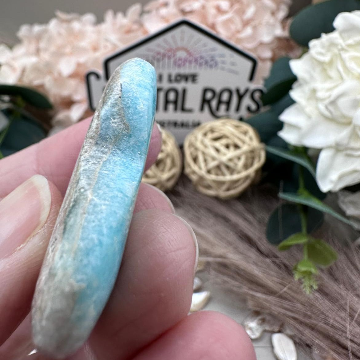 Blue Aragonite Heart