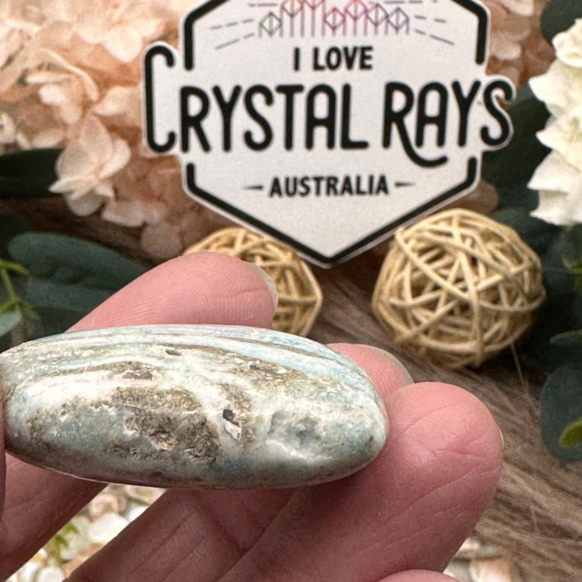 Blue Aragonite Heart
