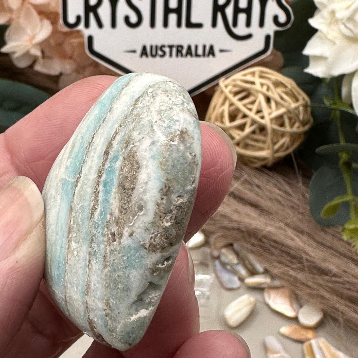 Blue Aragonite Heart