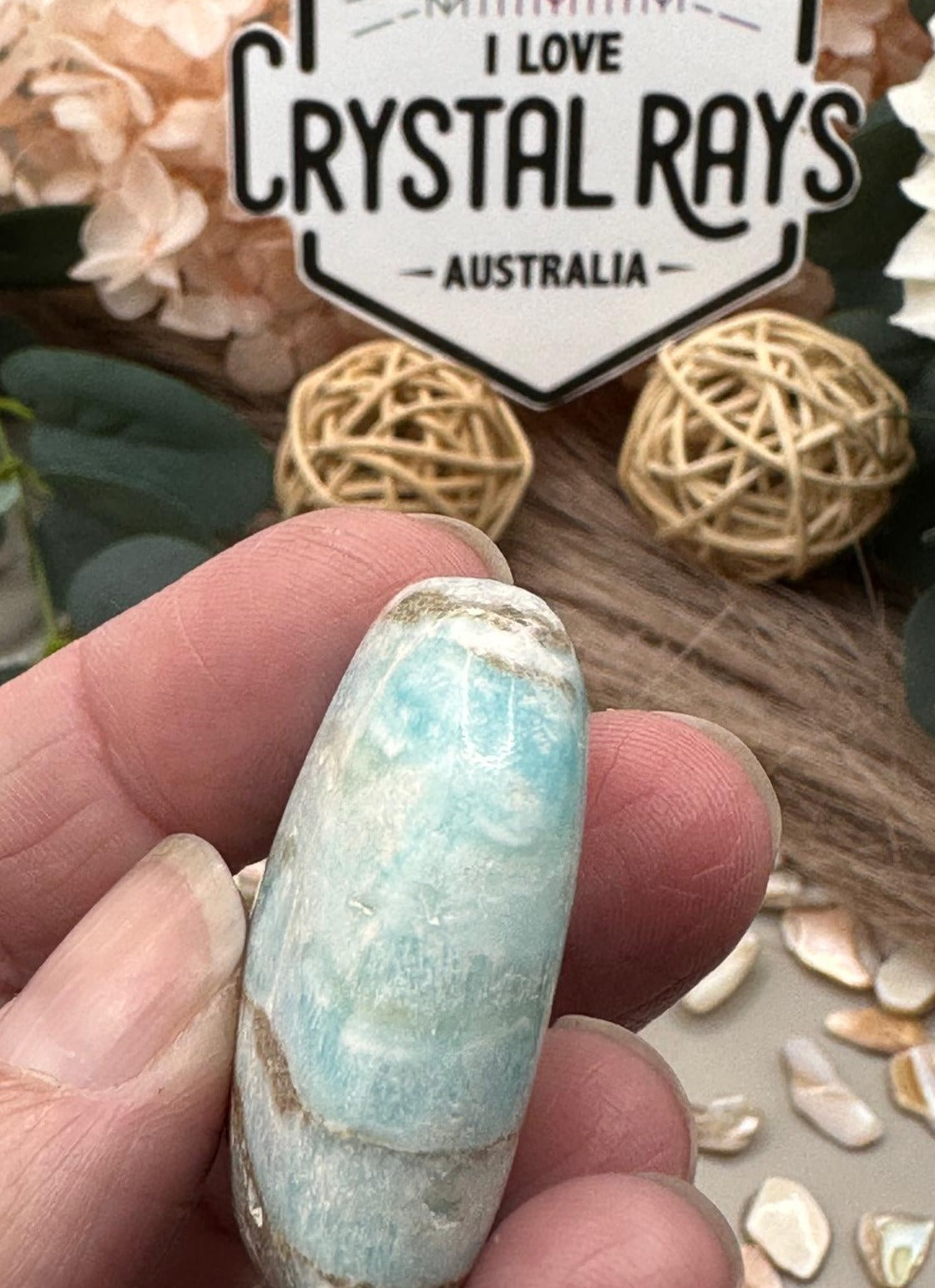 Blue Aragonite Heart