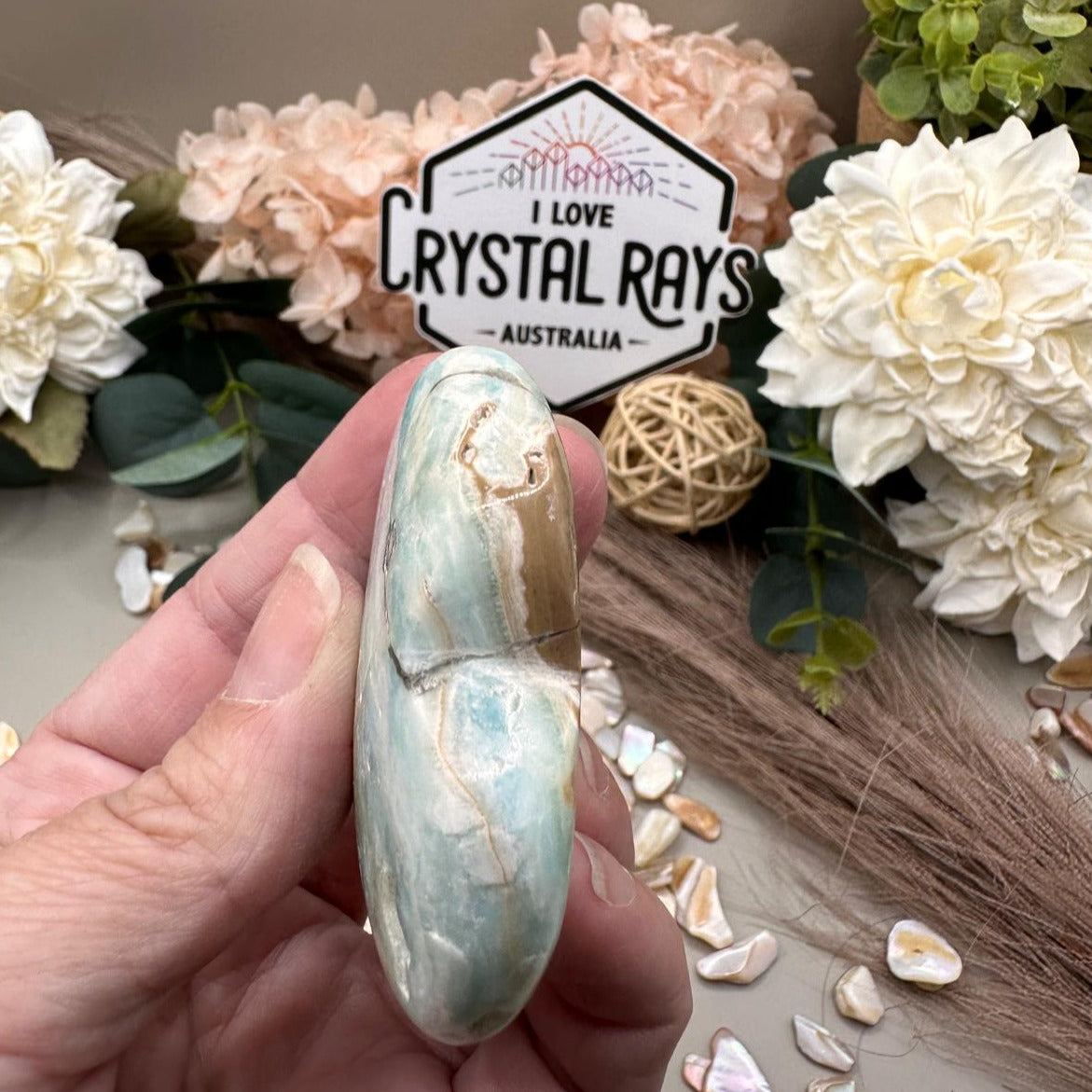 Blue Aragonite Heart