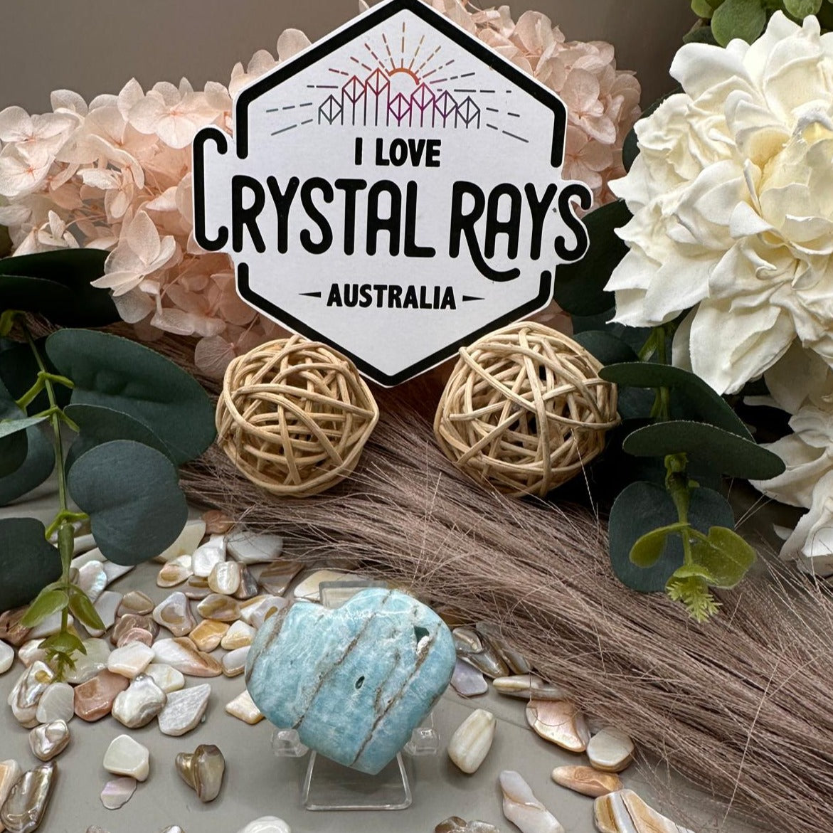 Blue Aragonite Heart