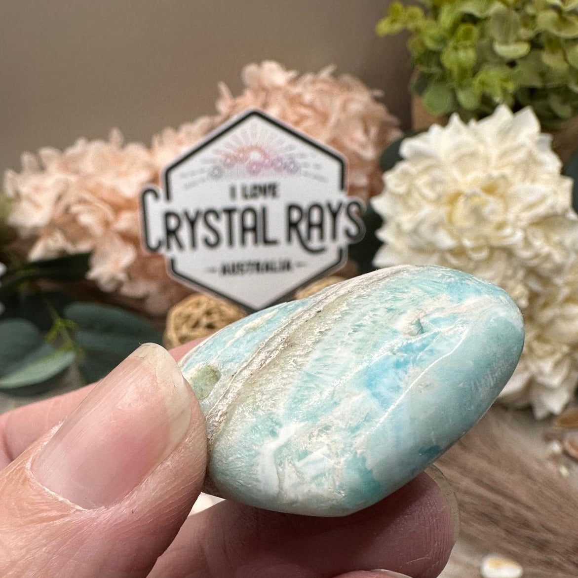 Blue Aragonite Heart