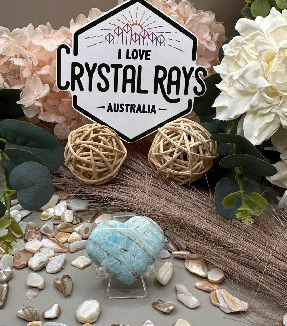 Blue Aragonite Heart