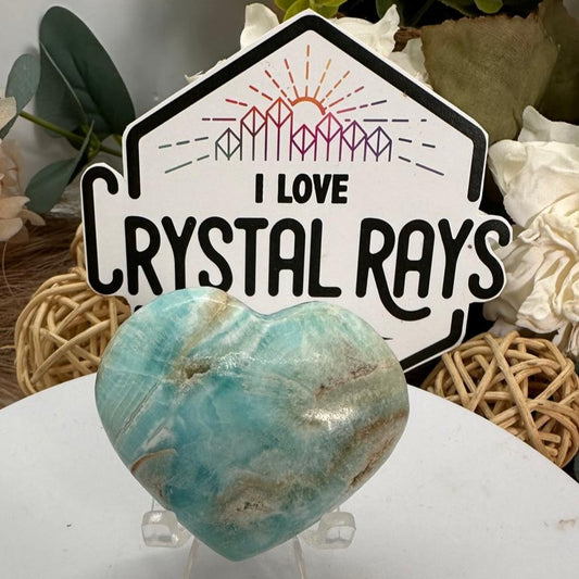 Blue Aragonite ~ Heart