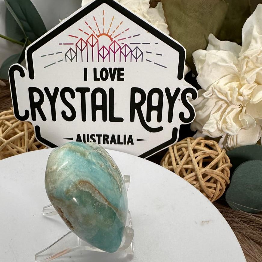 Blue Aragonite Heart