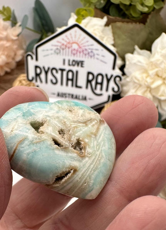 Blue Aragonite ~ Heart
