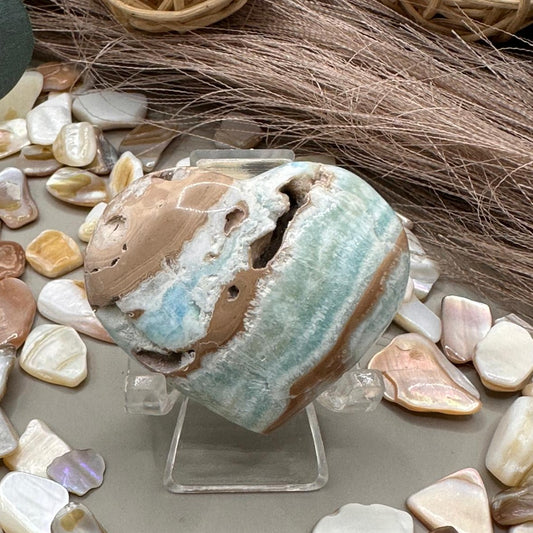 Blue Aragonite ~ Heart