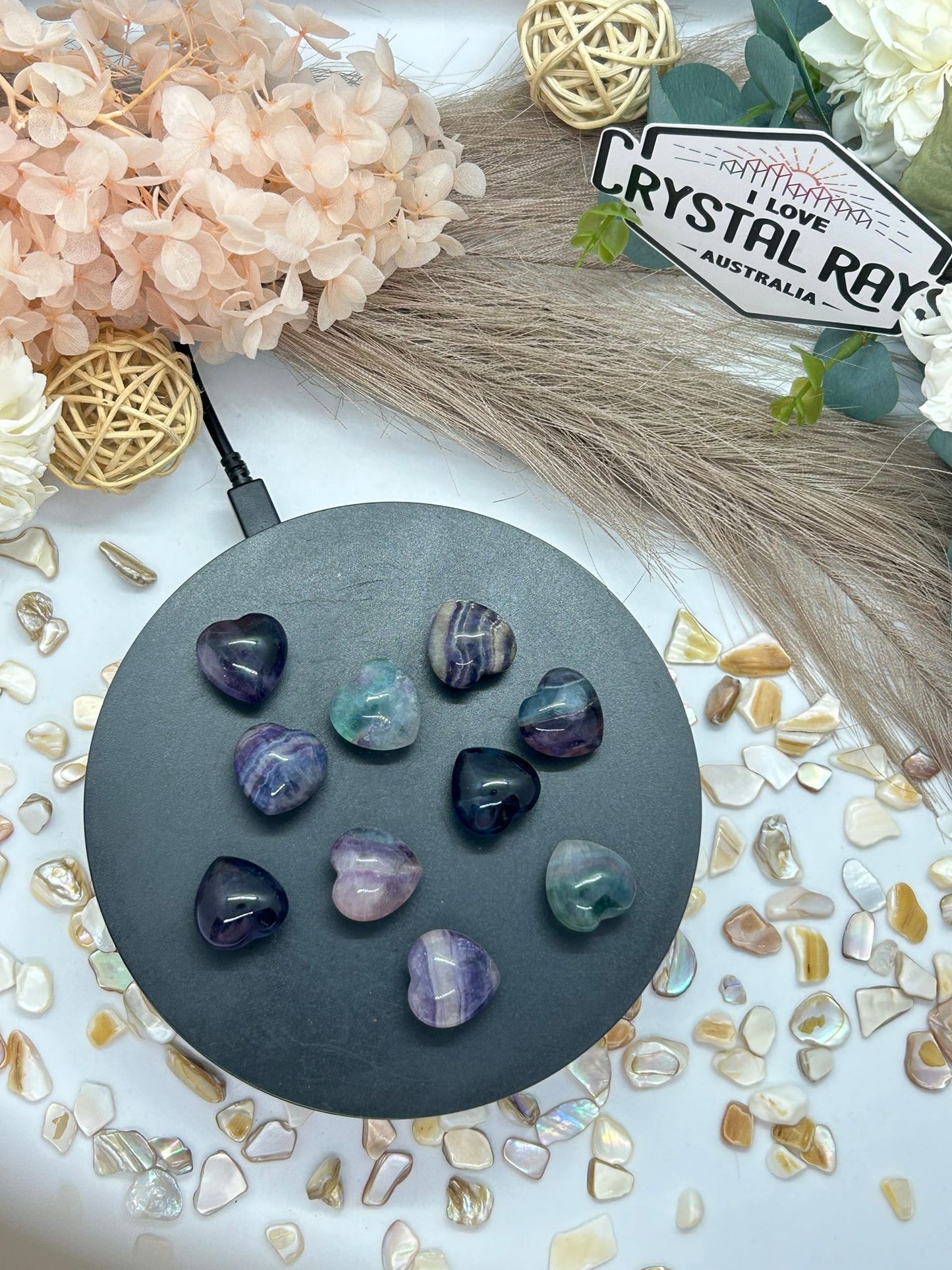 Fluorite Small Hearts 8g