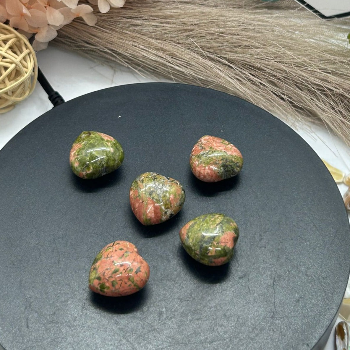 Unakite Hearts