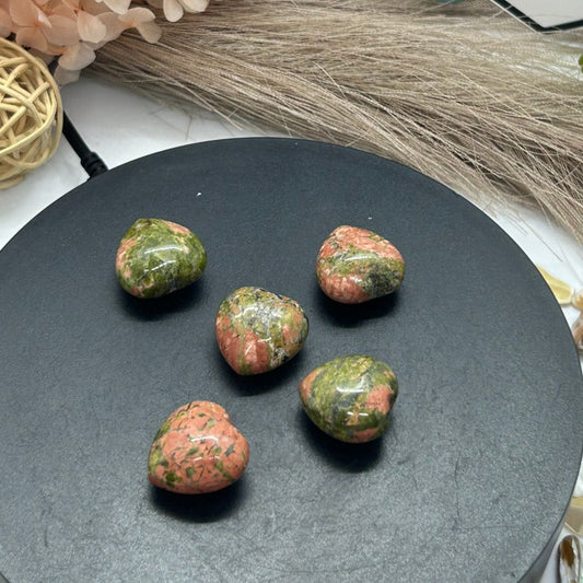 Unakite ~ mini-Hearts