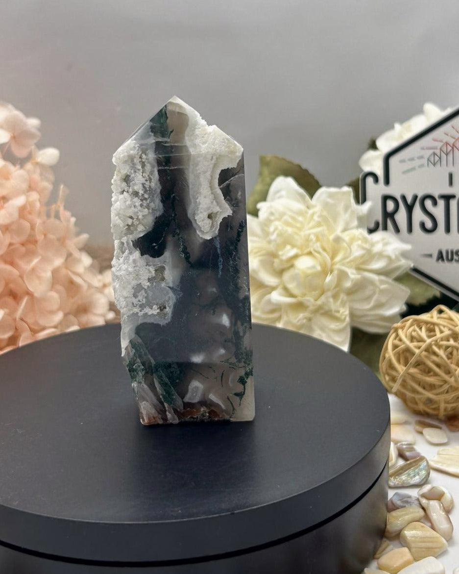 Druzy Moss Agate