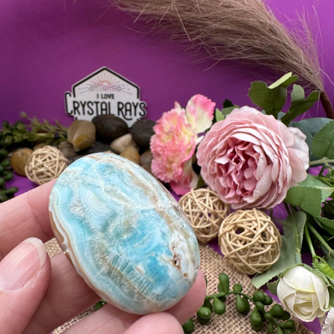 Blue Aragonite Palm