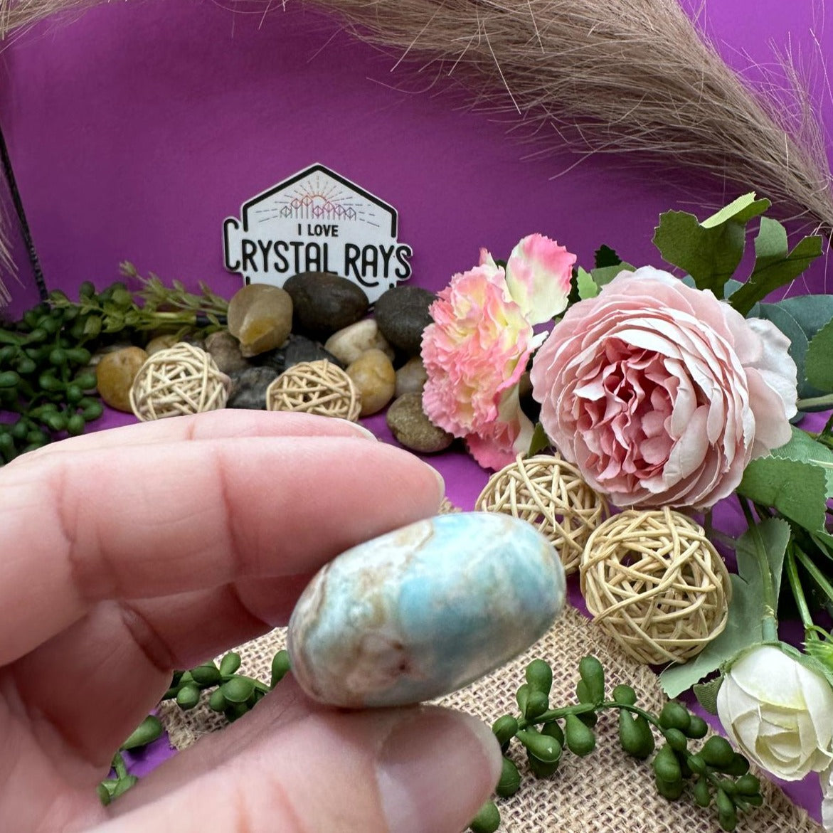 Blue Aragonite Palm