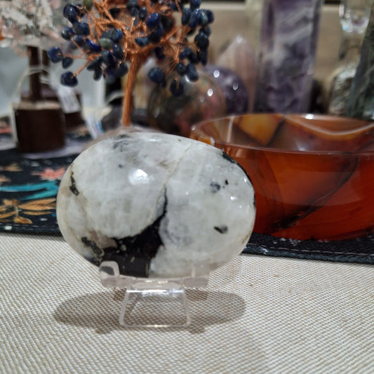 Rainbow Moonstone ~ Palm stone