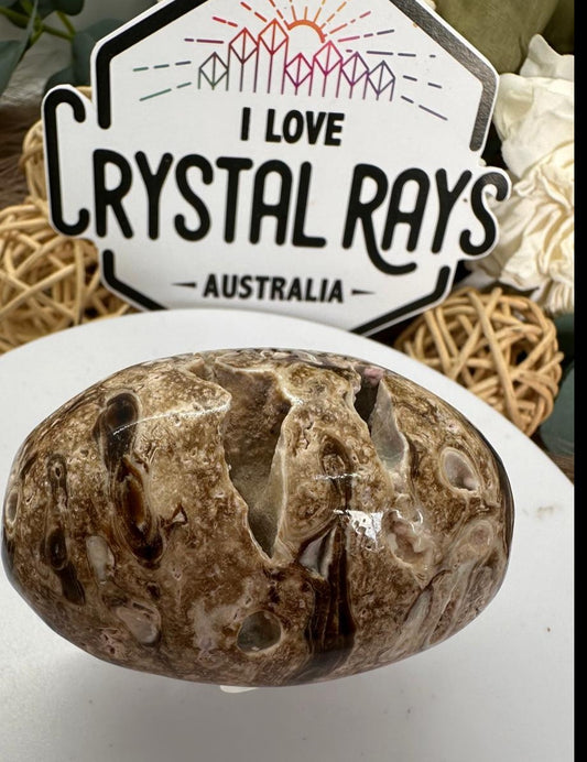 Chocolate Calcite ~ Palm stone