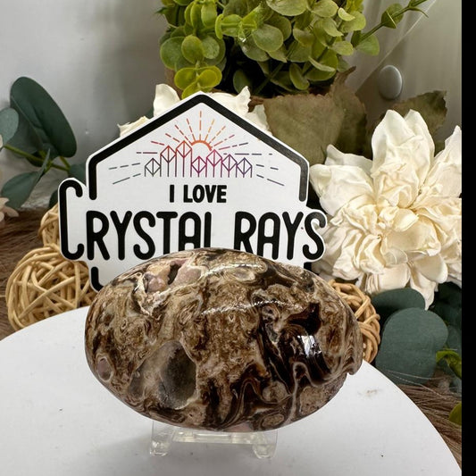 Chocolate Calcite ~ Palm stone