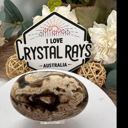 Chocolate Calcite ~ Palm stone