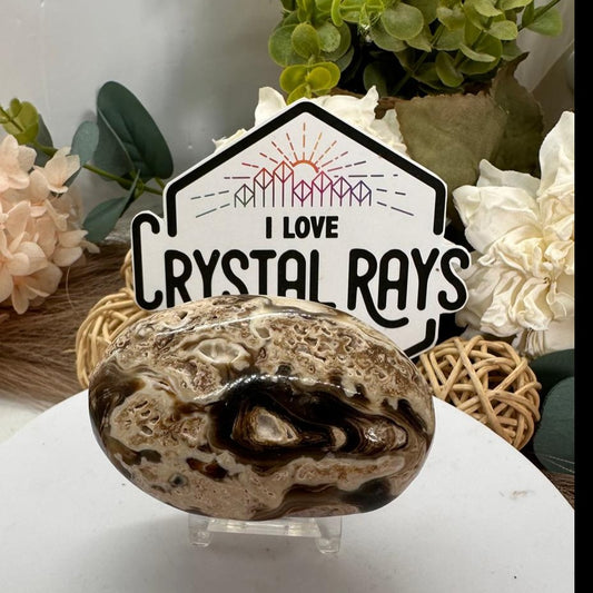 Chocolate Calcite ~ Palm stone