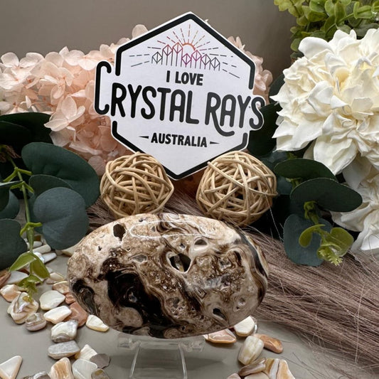 Chocolate Calcite ~ Palm stone