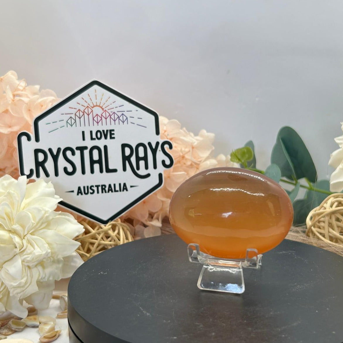 Honey Calcite Palm