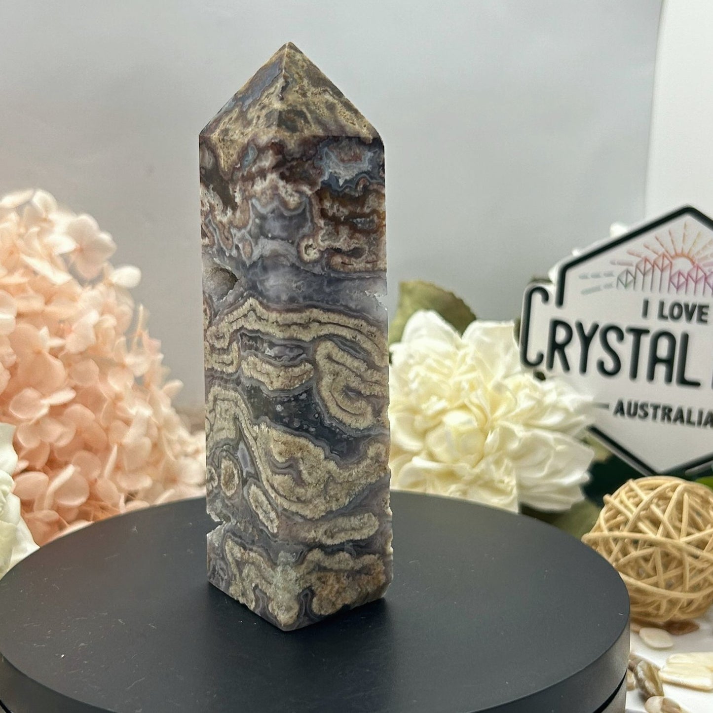 Purple Tube Agate Tower