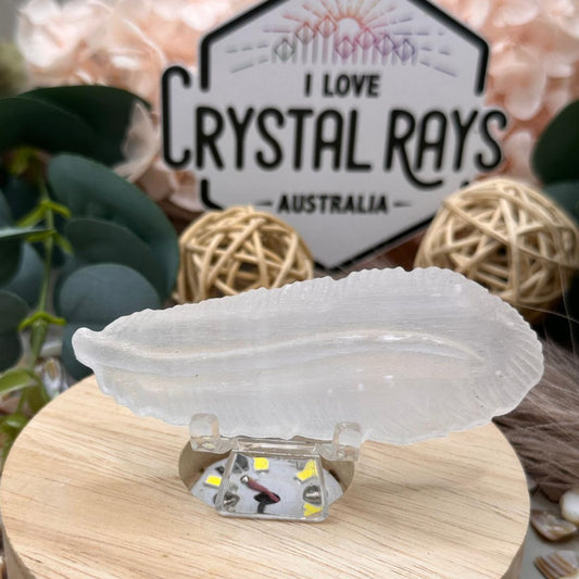 Selenite ~ Feather Carving