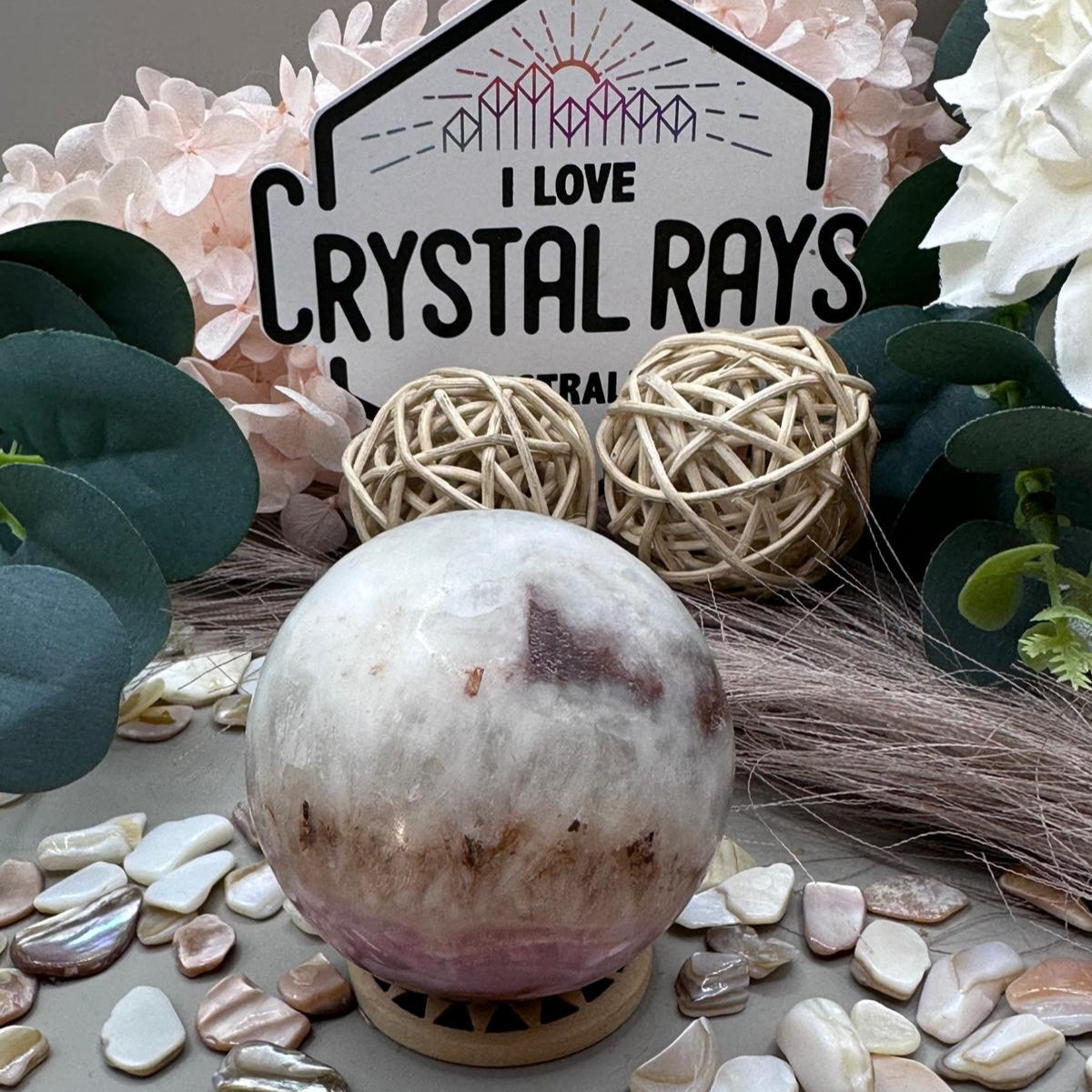 Pink Aragonite Sphere