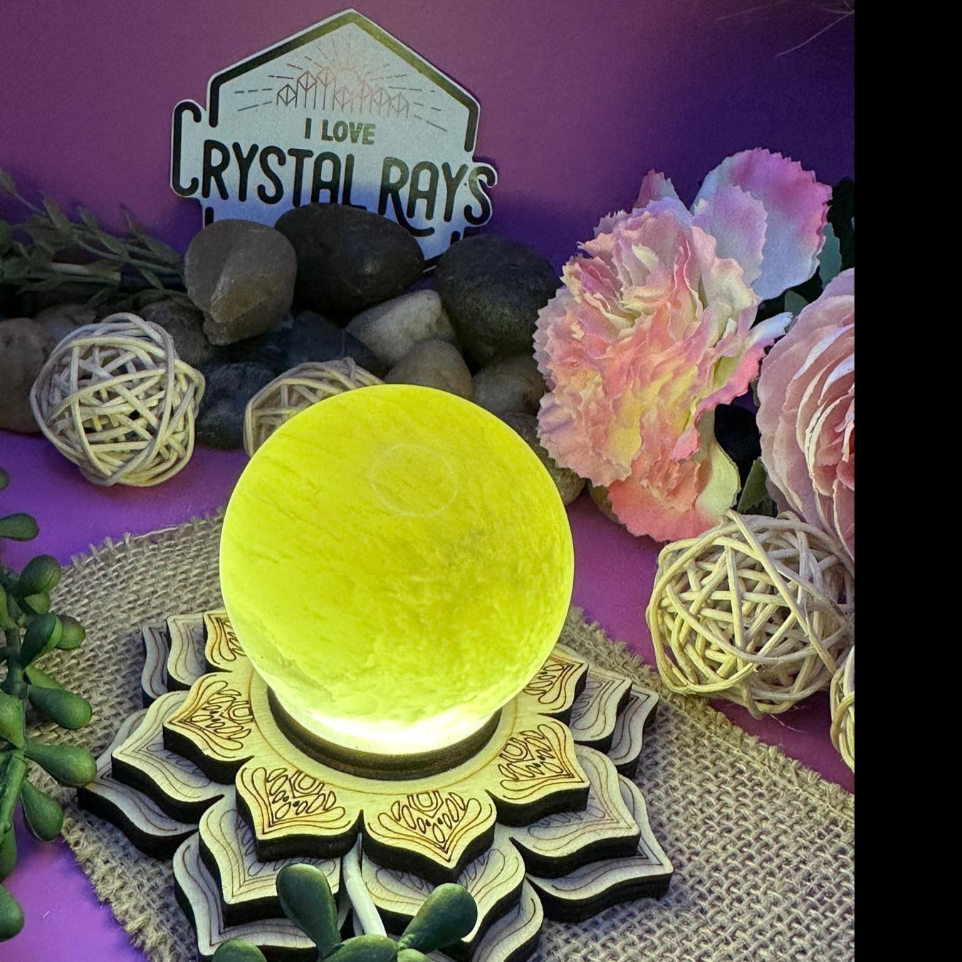 Yellow Calcite Sphere 302g