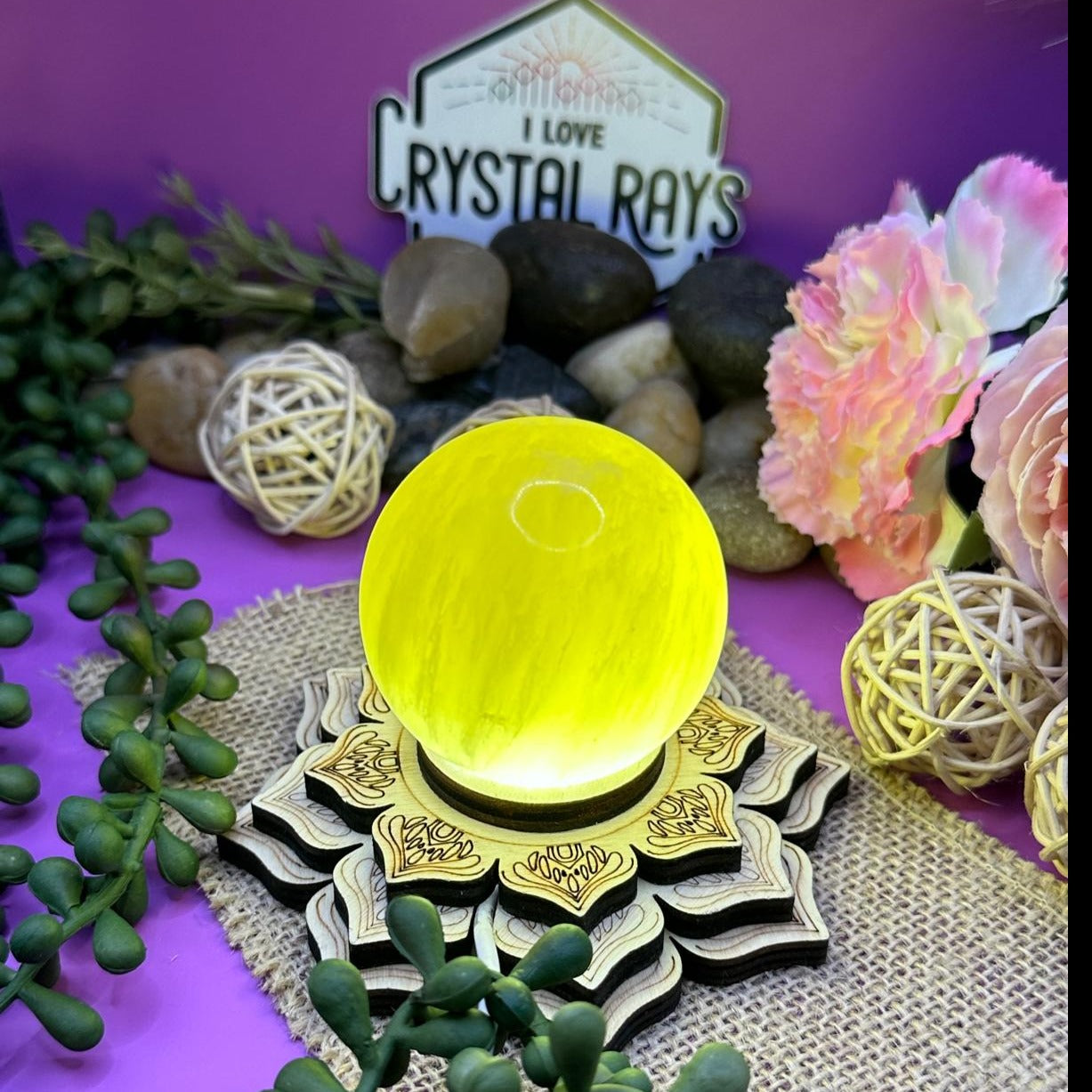 Yellow Calcite ~ Sphere