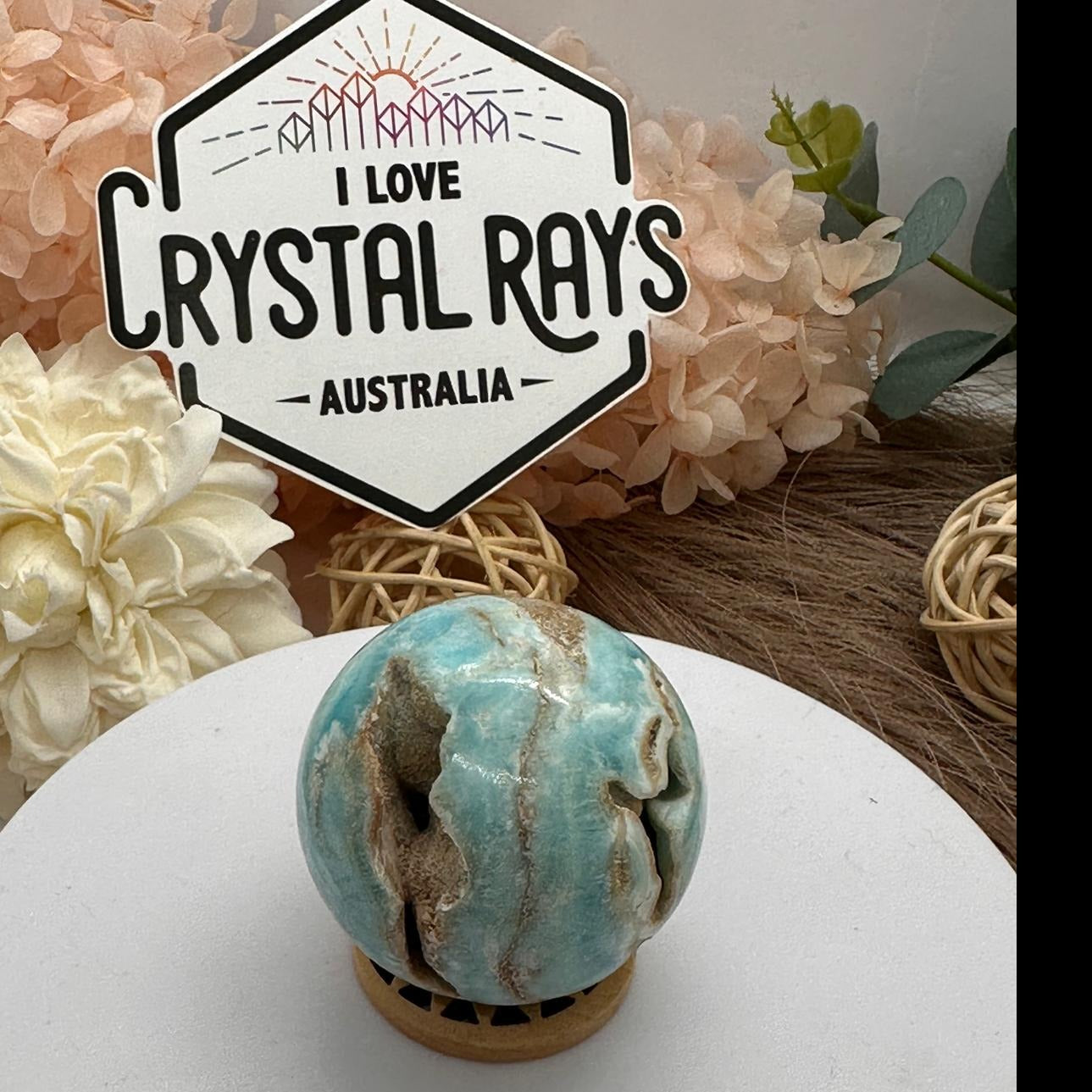 Blue Aragonite Sphere