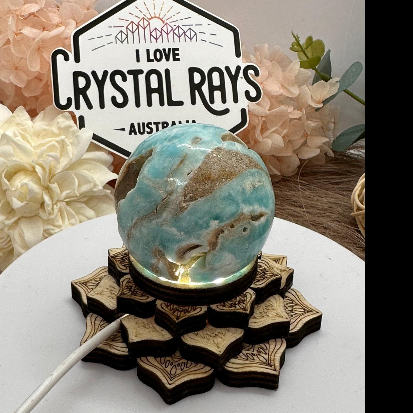 Blue Aragonite Sphere