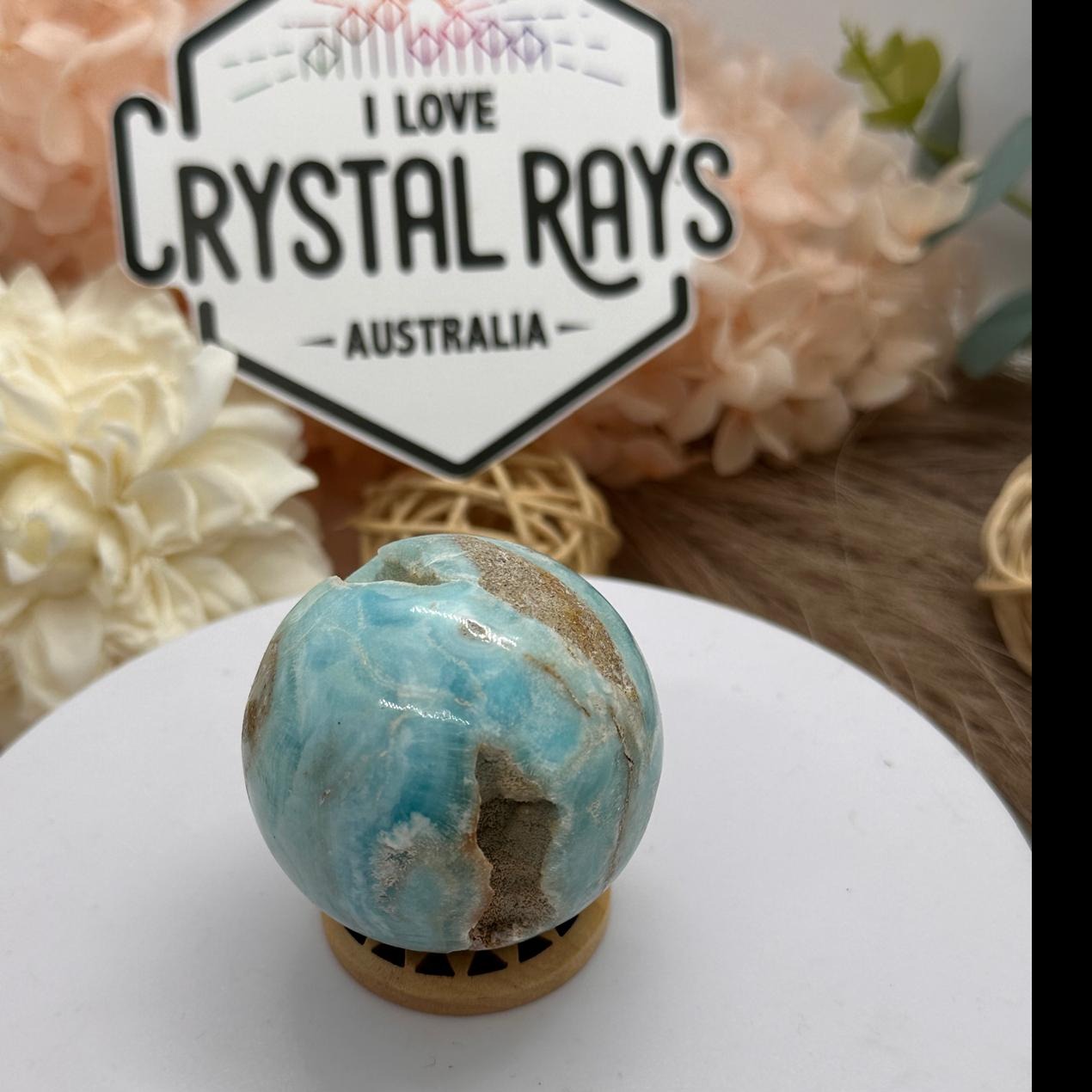 Blue Aragonite Sphere
