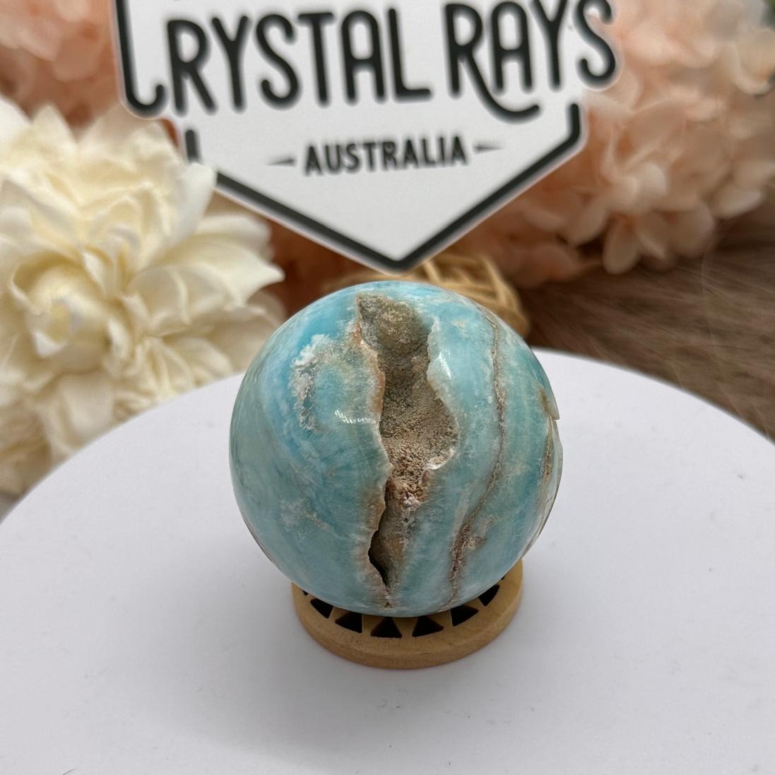 Blue Aragonite Sphere