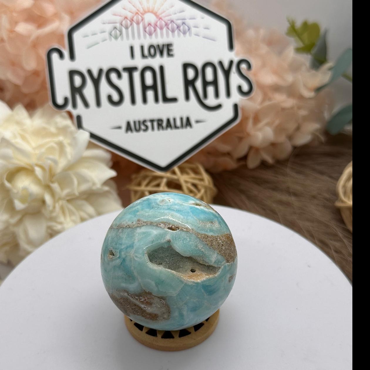Blue Aragonite Sphere