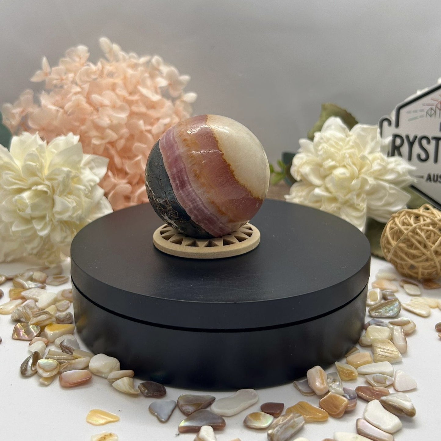 Pink Aragonite Sphere