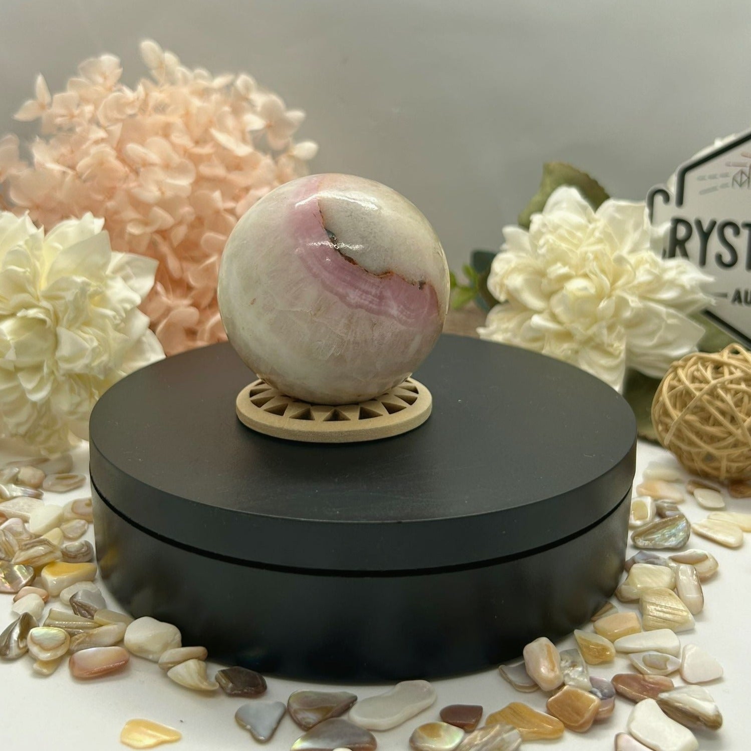Pink Aragonite Sphere