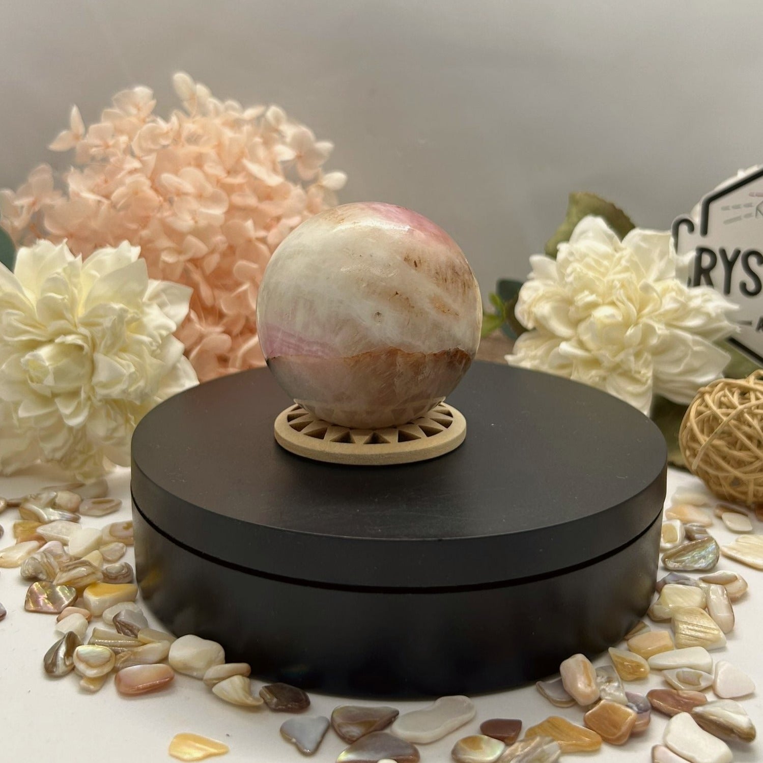 Pink Aragonite Sphere