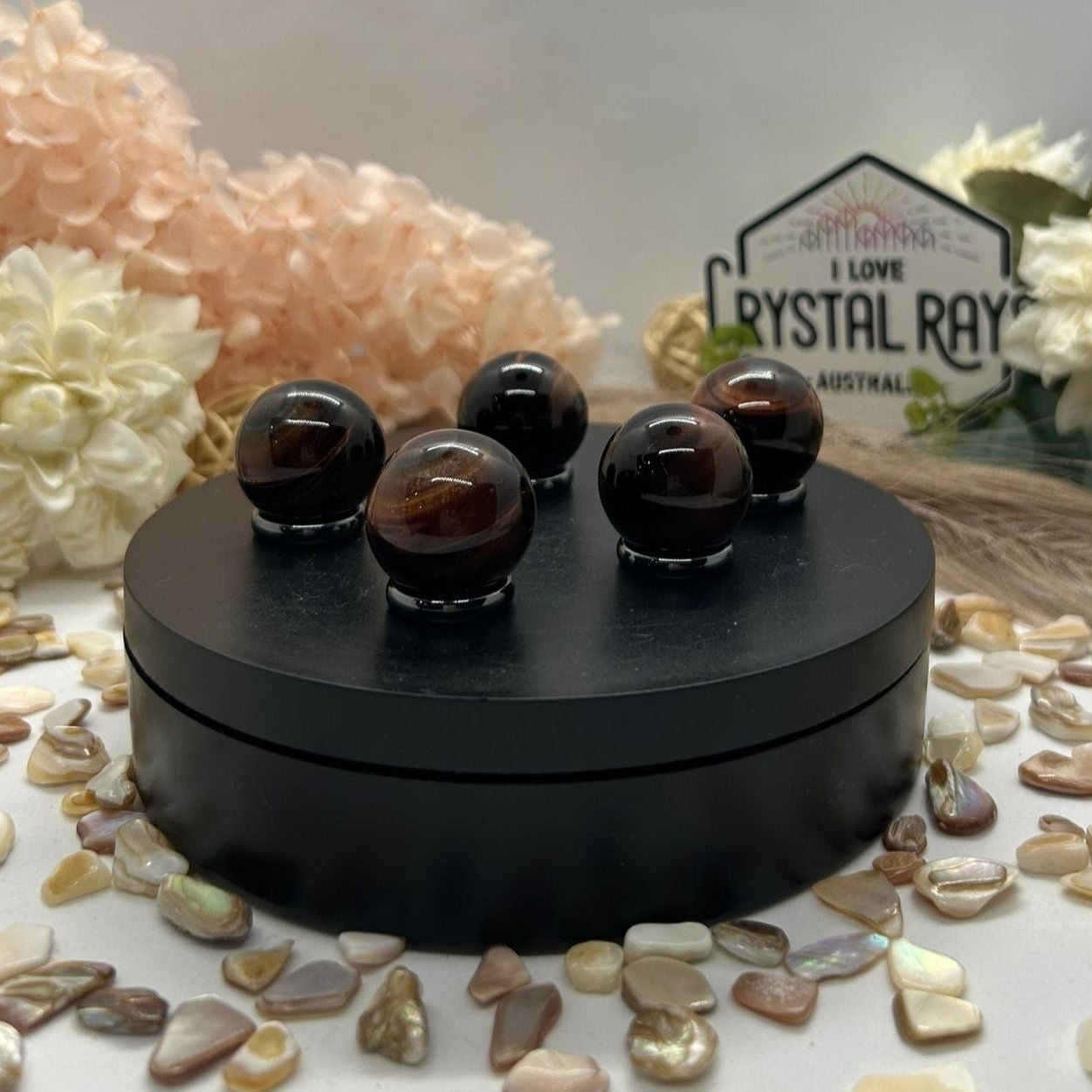 Red Tigers eye sphere