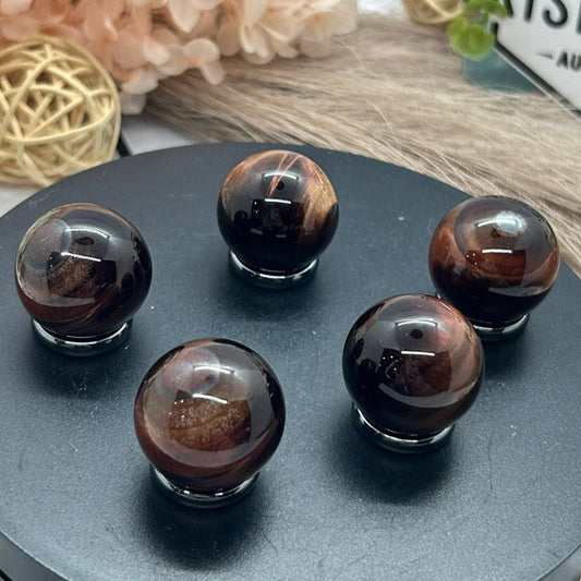 Red Tigers eye sphere
