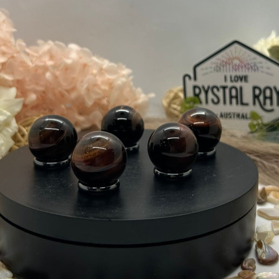 Red Tigers eye sphere