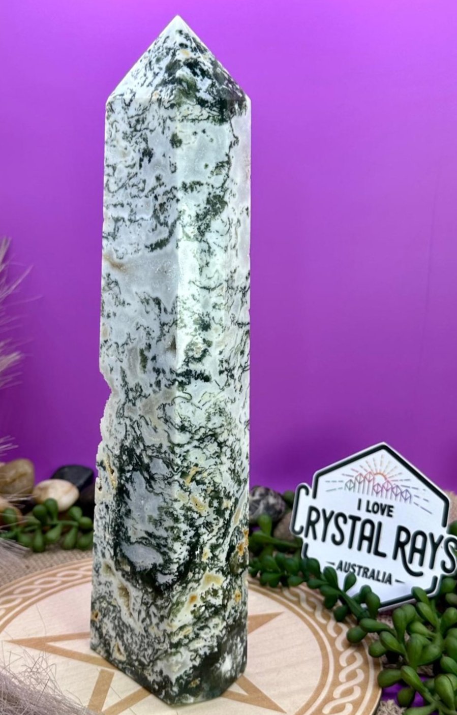 Moss agate tower